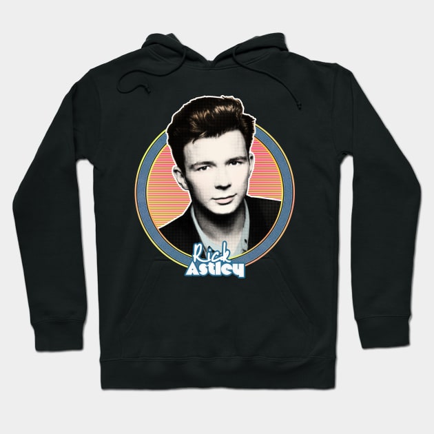 Rick Astley 80s Aesthetic Tribute Design Hoodie by DankFutura